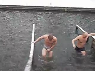 swimming in ice water